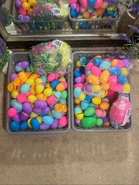 Assorted Plastic Easter Eggs - Multicolor Kids Learning Toy